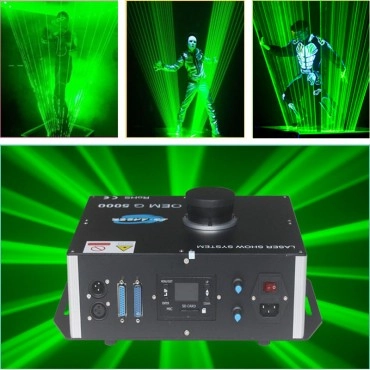 Free Shipping OEM 5000MW Green Color LaserMan With SD Card