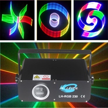 Free Shipping 1200mW 3D+SD Card Full Color Animation Laser