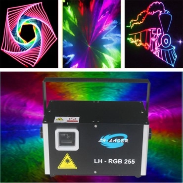 Free Shipping 3W RGB Laser With 45Kpps Analog Lighting