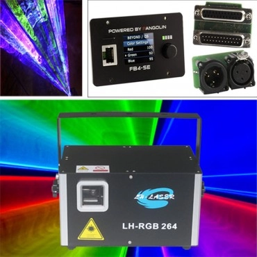 Free Shipping 4W ILDA DMX FB4 Analog RGB Animations Laser