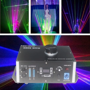 Free shipping 5W Full Color ILDA Laserman dancing Projector