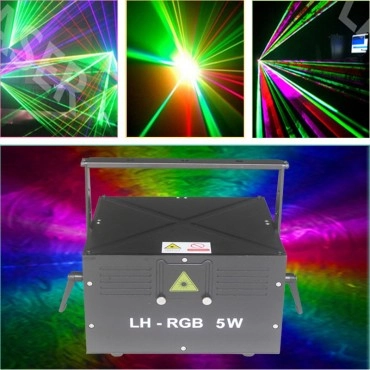Free Shipping 5000MW Ilda+Dmx RGB Animation Laser Light
