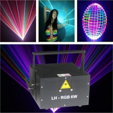 Free Shipping 6W Full Color RGB Laser Light With SD Card