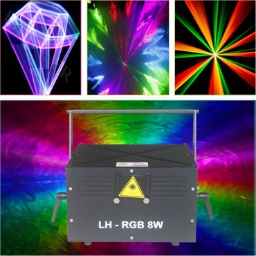 Free Shipping Cheap 8W Mini New Full Color RGB Laser Light