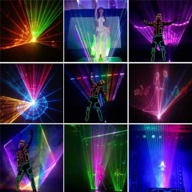 Free shipping 10-15W RGB ILDA SD card Laserman dancing Projector