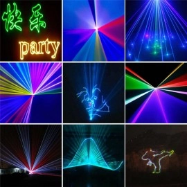 Free Shipping 10W Network RJ45 SD Card RGB Laser Disco Lighting