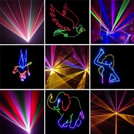 Free Shipping 10W ILDA+DMX512 RGB animation laser
