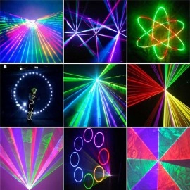 Free Shipping 12W DMX512 FB4 Christmas RGB Laser Disco