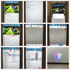 Free Shipping 3W Andriod APP RGB Laser Stage Lighting