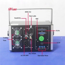 Free Shipping 10W bluetooth control Pattern RGB Animation Laser 