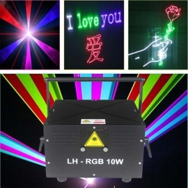 Free Shipping  8-10 Watts DMX512+ILDA SD Card RGB Animation Laser