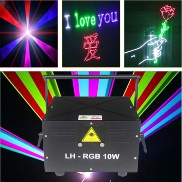 Free Shipping  8-10 Watts DMX512+ILDA SD Card RGB Animation Laser